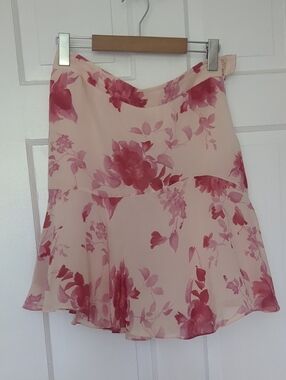 Floral Silk Skirt